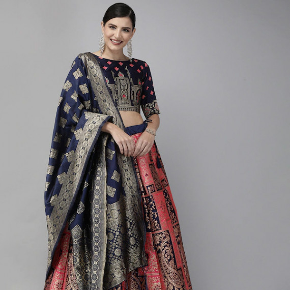 https://newfitz.com/products/pink-navy-blue-woven-design-semi-stitched-lehenga-unstitched-blouse-with-dupatta